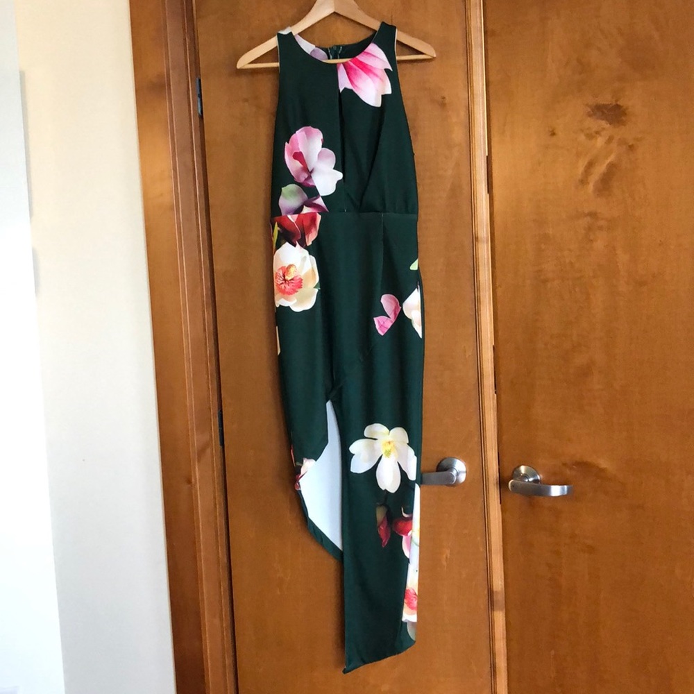 Asymmetrical Floral Dress